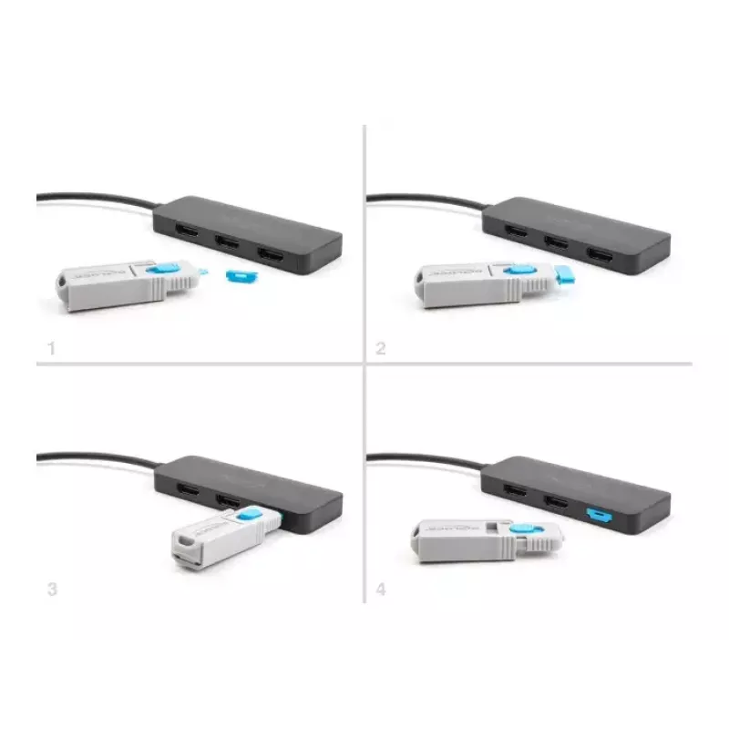 DeLOCK HDMI Port Blocker Set 4 Stück + Entriegelungswerkzeug HDMI-Buchsen