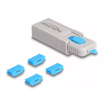 DeLOCK HDMI Port Blocker Set 4 Stück + Entriegelungswerkzeug HDMI-Buchsen