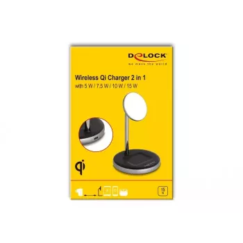 Kabelloses Ladegerät DeLOCK 66468 2 in 1 5 W 7,5 W 10 W 15 W