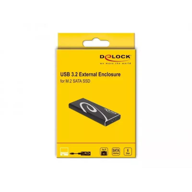 SSD-Gehäuse DeLOCK 42007 Schwarz M.2
