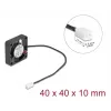 DELOCK Computergehäuselüfter 4 cm (40 x 40 x 10 mm), Kugellager, 0,18 m³/h, 5 V DC, schwarz