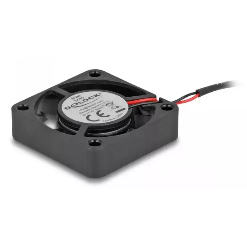 DELOCK Computergehäuselüfter 4 cm (40 x 40 x 10 mm), Kugellager, 0,18 m³/h, 5 V DC, schwarz