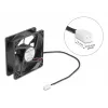 DELOCK Computer-Gehäuselüfter 8 cm (80 x 80 x 25 mm), Kugellager, 5 V DC, Schwarz