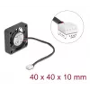 Lüfter DELOCK 67293 4 cm (40×40×10 mm) 0,18 m³/h Kugellager 12 V Schwarz