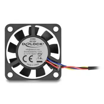 Lüfter DELOCK 67293 4 cm (40×40×10 mm) 0,18 m³/h Kugellager 12 V Schwarz