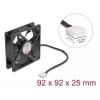 Computergehäuselüfter DELOCK 67297 92 mm, Kugellager, Luftstrom 1,21 m³/h, schwarz