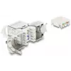 Keystone-Modul DELOCK RJ45-Buchse auf LSA Cat.8.1 geschirmt mit Verriegelungsclip und Staubschutzkappe