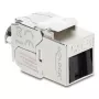 Keystone-Modul DELOCK RJ45-Buchse auf LSA Cat.8.1 geschirmt mit Verriegelungsclip und Staubschutzkappe