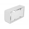 Patchpanel-Zubehör DELOCK 81333 — weiße Polycarbonat-Halterung, 152×50×82 mm