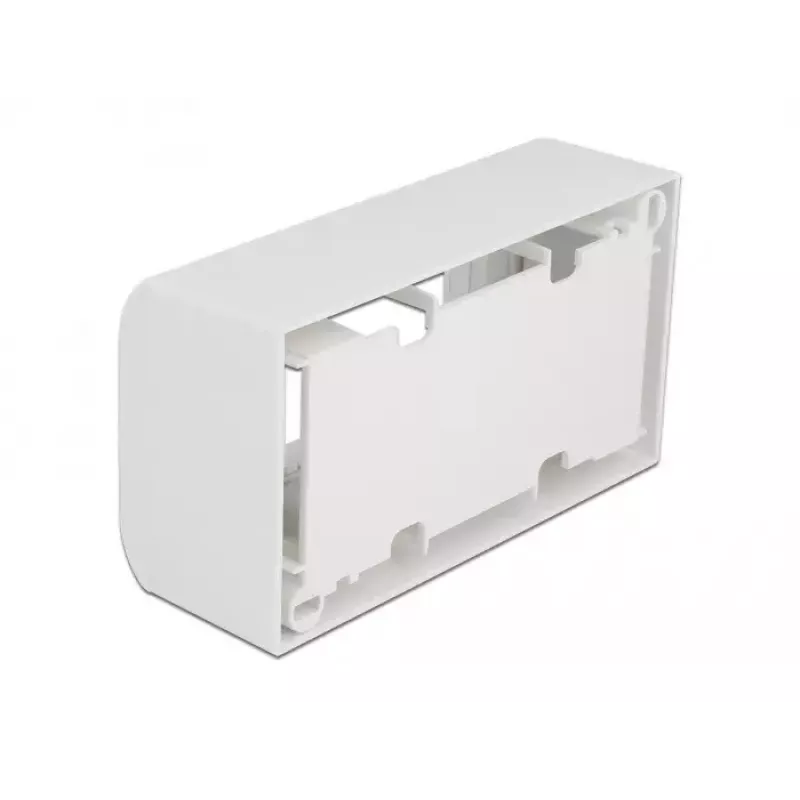 Patchpanel-Zubehör DELOCK 81333 — weiße Polycarbonat-Halterung, 152×50×82 mm