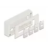 Patchpanel-Zubehör DELOCK 81333 — weiße Polycarbonat-Halterung, 152×50×82 mm