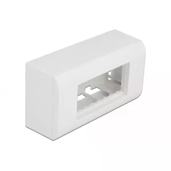 Patchpanel-Zubehör DELOCK 81333 — weiße Polycarbonat-Halterung, 152×50×82 mm