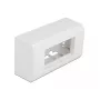 Patchpanel-Zubehör DELOCK 81333 — weiße Polycarbonat-Halterung, 152×50×82 mm