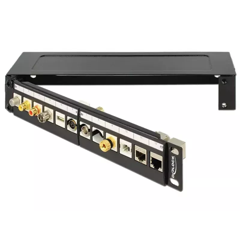 Wandmontierter Rack DeLOCK 43303 1U Schwarz