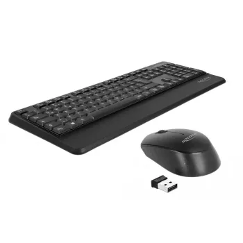 Tastatur Maus enthalten DeLOCK 12674 Universal RF Wireless QWERTZ Deutsch Schwarz