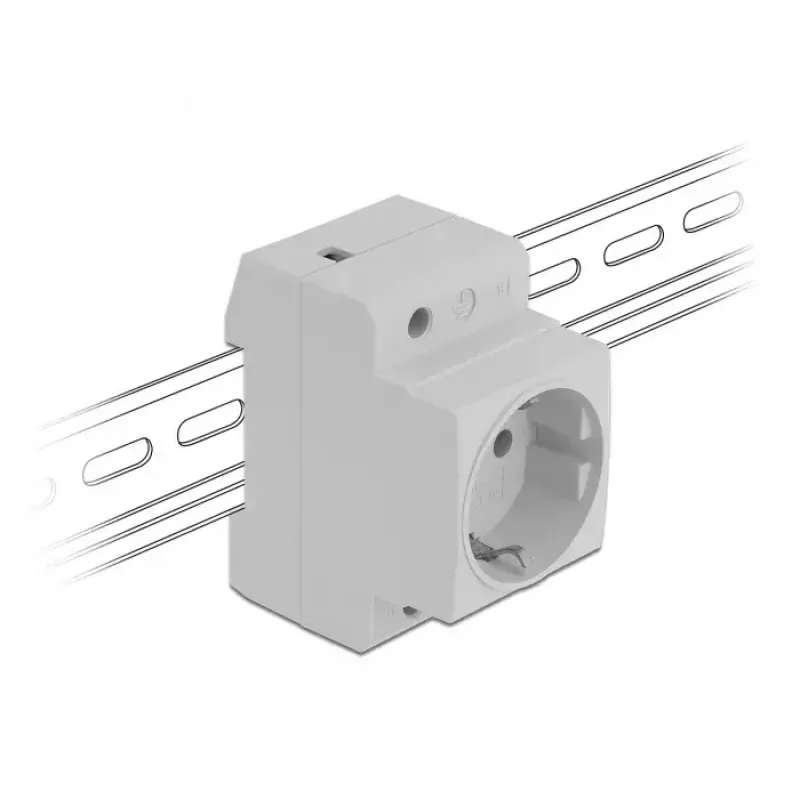 Steckdose CEE 7/3 DeLOCK 11472 Grau