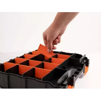 Aufbewahrungsbox DeLOCK 18417 Rechteckig Kunststoff Schwarz Orange 270x320x80mm
