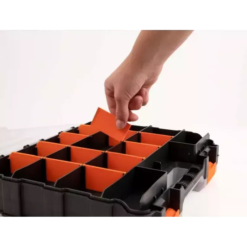 Aufbewahrungsbox DeLOCK 18417 Rechteckig Kunststoff Schwarz Orange 270x320x80mm
