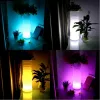 Techly I-LED-Blumentopf Weiß Kunststoff 1 Stk.