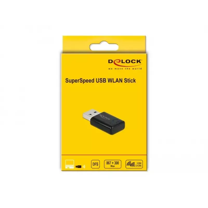 Netzwerkkarte DeLOCK 12550 WLAN USB Dual-Band Wi-Fi 5