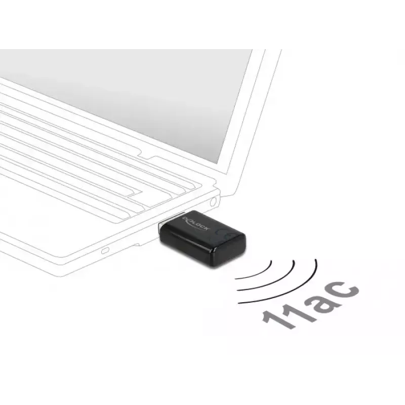 Netzwerkkarte DeLOCK 12550 WLAN USB Dual-Band Wi-Fi 5