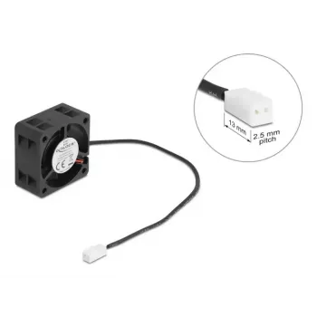 Lüfter DELOCK 67287 axial 4 cm, 5 V DC, Kugellager, 0,19 m³/h, schwarz