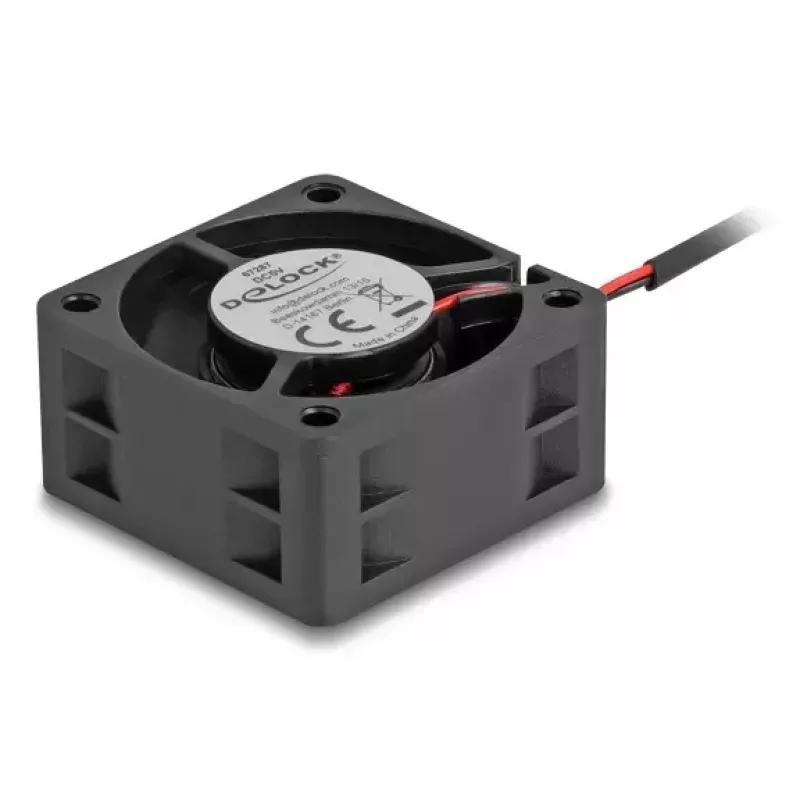 Lüfter DELOCK 67287 axial 4 cm, 5 V DC, Kugellager, 0,19 m³/h, schwarz
