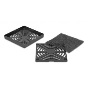 Lüftergitter DELOCK 67311, ABS, schwarz, 87×87 mm, Montageabstand 71,5×71,5 mm