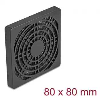 Lüftergitter DELOCK 67311, ABS, schwarz, 87×87 mm, Montageabstand 71,5×71,5 mm