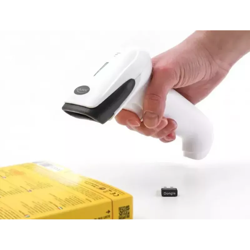Hand-Barcodescanner DeLOCK 90587 1D 2D Kabellos Bluetooth USB Weiß