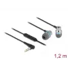 Headset DeLOCK 27183 In-Ear-Kopfhörer 3,5-mm-Klinke Mikrofon Lautstärkeregelung