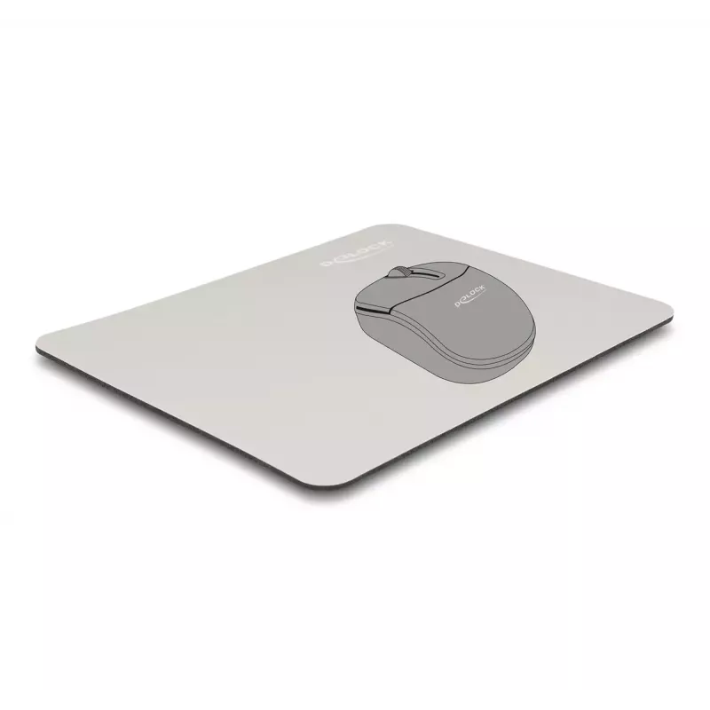 DELOCK 12147 Mauspad Grau 180x220 mm Gummi rutschfest