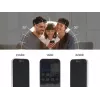 Datenschutz-Tempered-Glass-Display-/Rückseitenschutz für Apple iPhone 16 — DELOCK 81281, stoß- und kratzfest, schwarz/transparent, 1 Stück