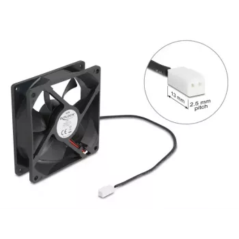 DELOCK Computer-Gehäuselüfter 92 mm 5 V DC Kugellager 1,02 m³/h Schwarz (Modell 67291)