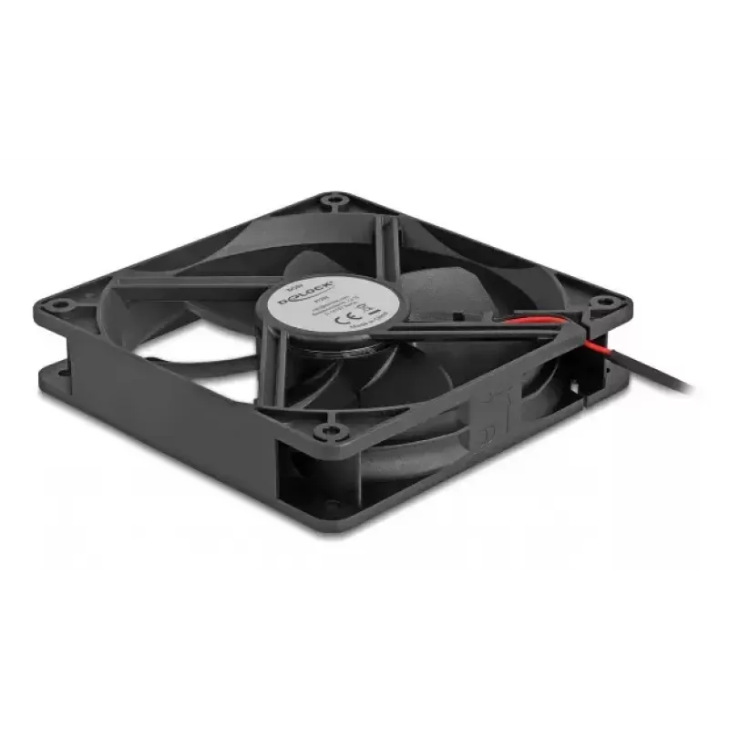 DELOCK 67292 Computergehäuselüfter 120 mm Schwarz, Kugellager, 5 V DC, Luftstrom 1,73 m³/h