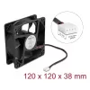 Lüfter DELOCK 67298 120 mm Schwarz 12 cm Kugellager 12 V DC 3,53 m³/h