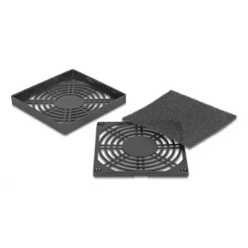 Lüftergitter DELOCK 67312, ABS schwarz, 96,5×96,5 mm, Montagemuster 92,5×92,5 mm