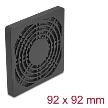Lüftergitter DELOCK 67312, ABS schwarz, 96,5×96,5 mm, Montagemuster 92,5×92,5 mm