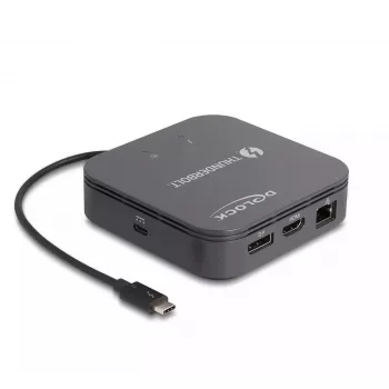 DeLOCK Thunderbolt 3 Mini Dockingstation 8K DisplayPort HDMI USB LAN Audio PD 3.0