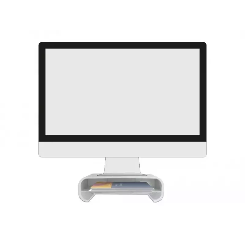 Monitorständer DeLOCK 18324 mit Schublade Weiß