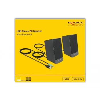 Stereolautsprecher DELOCK 27001, 2.0, USB-betrieben