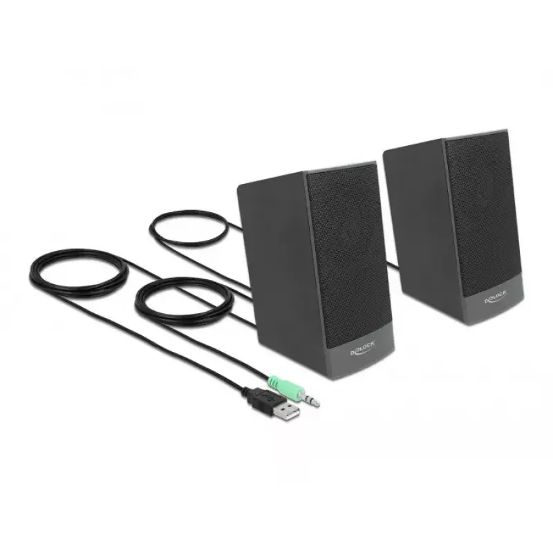 Stereolautsprecher DELOCK 27001, 2.0, USB-betrieben