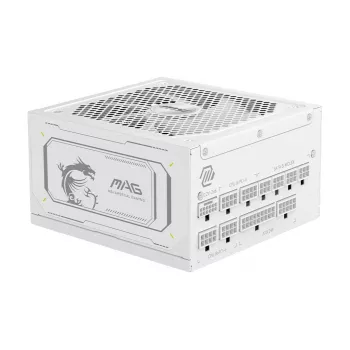 Netzteil MSI MAG A1000GL PCIE5 WHITE 1000 W ATX 24-Pin, 80 PLUS Gold, 135 mm Lüfter