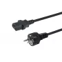 Stromkabel EQUIP 112111 — CEE7/7 auf IEC C13, H05VV-F3G, 3 m, 10 A, 250 V, schwarz