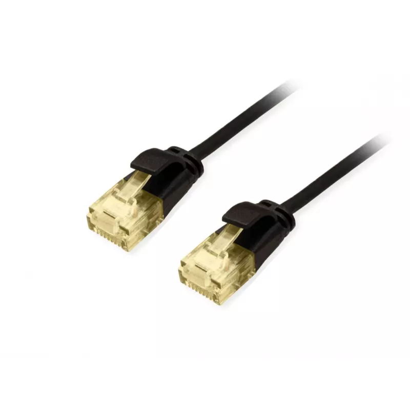 Equip Cat.6A U/UTP schlank Patchkabel 2m Schwarz 10000 Mbit/s