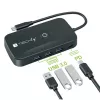 Techly IDATA USBC-HUB5WL AV-Extender AV-Sender & -Empfänger Schwarz
