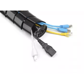 Kabelkanal Equip Doppelkanal-Kabelführungsschiene Schwarz