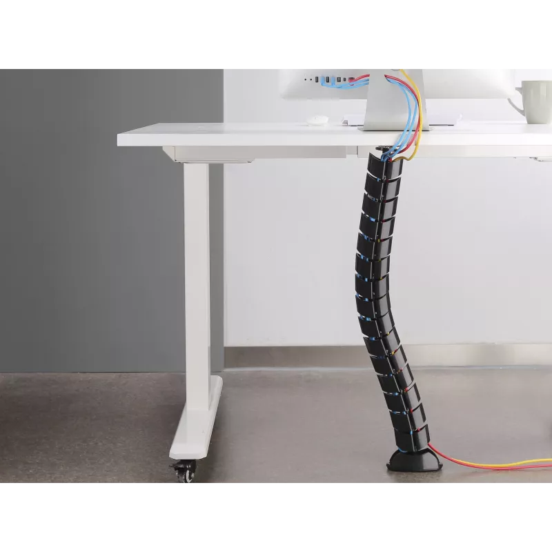 Kabelkanal Equip Doppelkanal-Kabelführungsschiene Schwarz