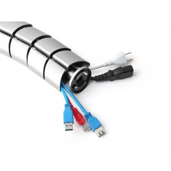 Kabelhülle Equip Doppelkanal-Kabelmanagement-Spine Silber