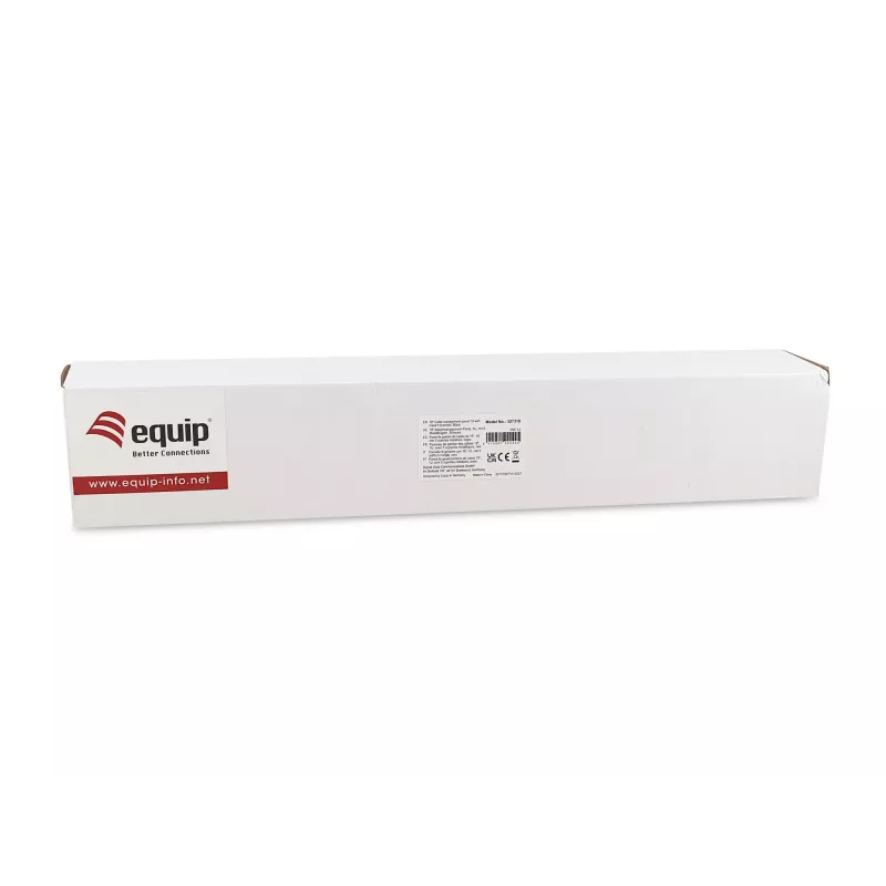 Equip 19 Zoll Kabelmanagement-Panel 1HE mit 5 Metallbügeln, Schwarz